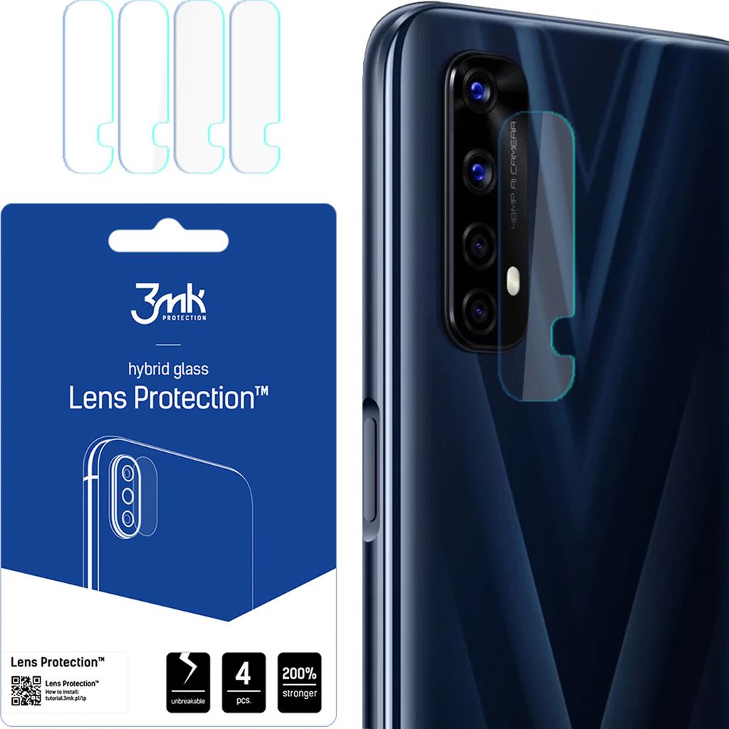 3mk Hybridglas Lens Protection für Realme Narzo 20 Pro Kamera Objektiv Kameralinse 0,16mm 6H (4 Stück)