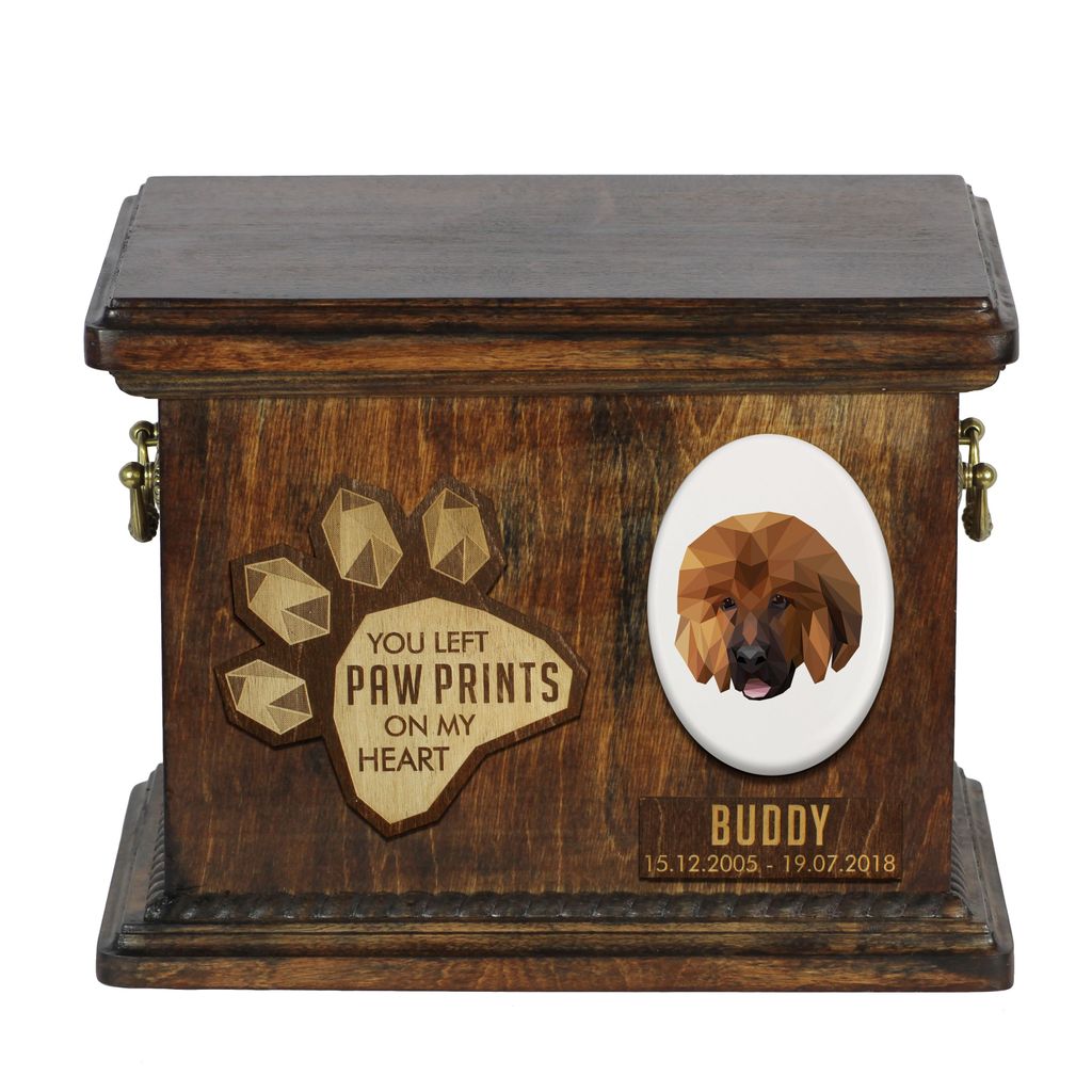 Do khyi, Tibetdogge, Tibetanische Dogge, Tibetmastiff Personalisierte Hundeurne mit Gravur, Erinnerungsbox für Hundeknochen von der Marke Art-Dog