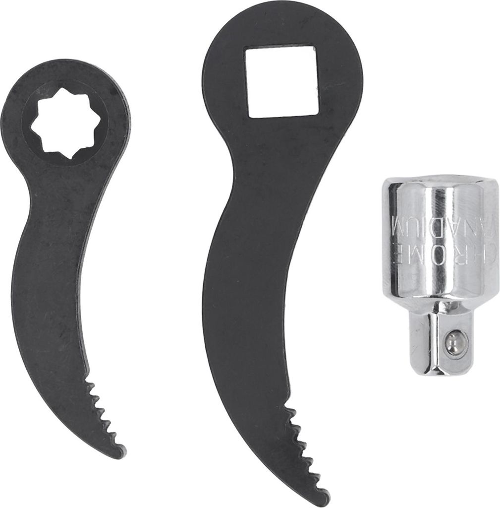 Werkzeuge für Brecheisen-Adapterkopf, 3/8-Zoll-Stern, 1/2-Zoll-Vierkant, gezahnt, mit Brechstangenschlüssel, Adapter zum Entfernen der halben Welle