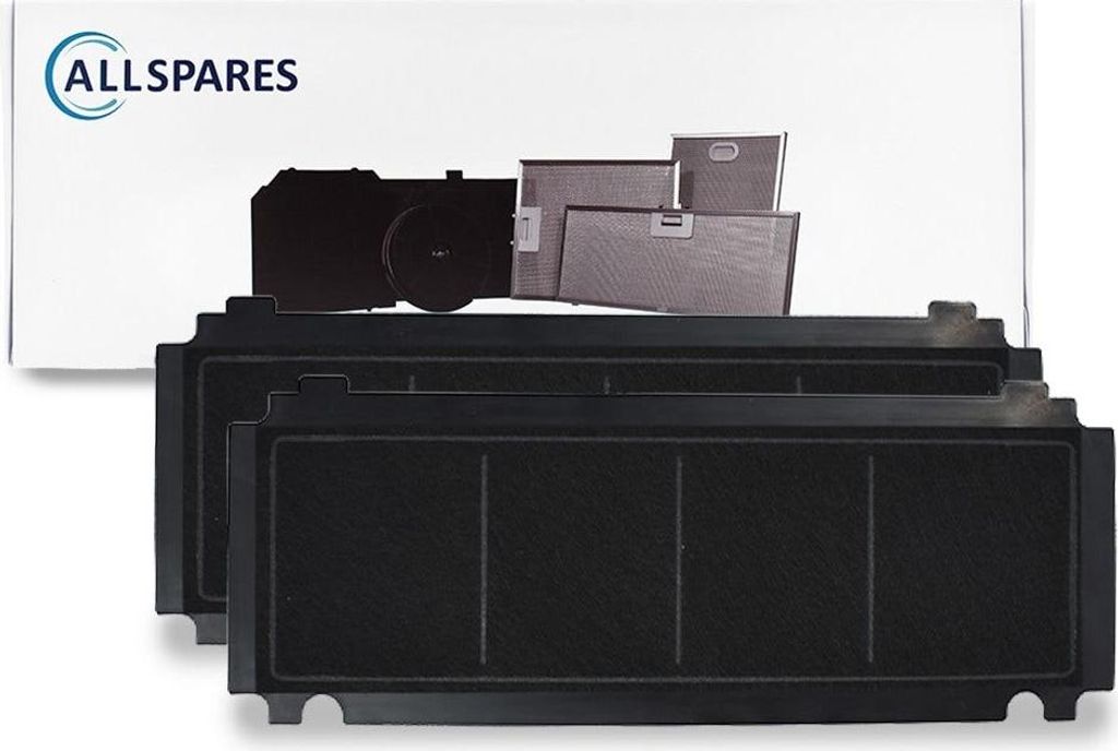 AllSpares Aktivkohlefilter (2x) für Dunstabzugshauben geeignet für Airforce AFFCA267I (265x98x14mm)