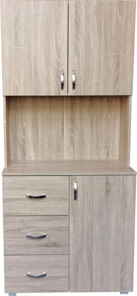 Küchenbuffet Blanca 180x80x40 cm mit Regalfächern und Produktbild 