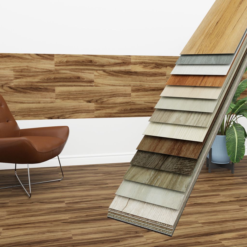 HEXIM Vinyldielen 0,97m² selbstklebend PVC Wandverkleidung Bodenbelag Holzoptik 91x15cm Paneele für Wand & Boden Holzdielen braun (7 Dielen Walnu...