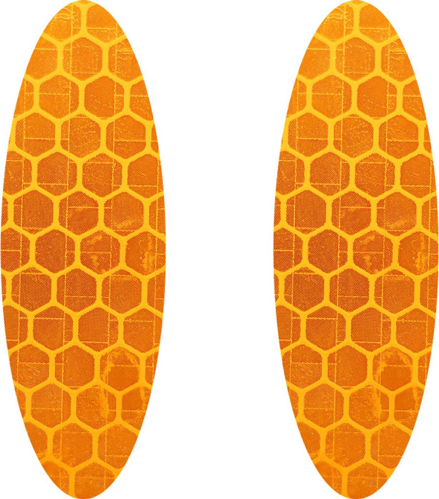 Autocollants réfléchissants pour vélo Ovale Orange 2 pièces Image du produit 