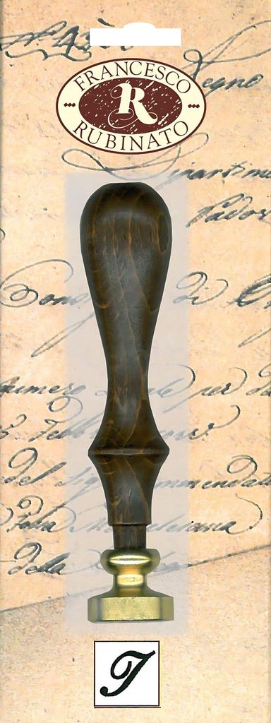 Rubinato Messingsiegel Alphabet, Holzgriff I Ø 20 mm, 9,5 cm, SB-Verpackung