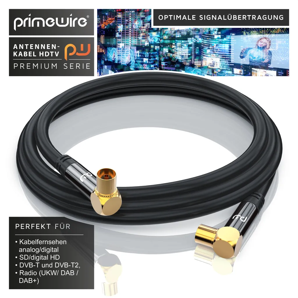 Cavo Coassiale Primewire 1m 75 Ohm 120dB: Standard Professionale - 6