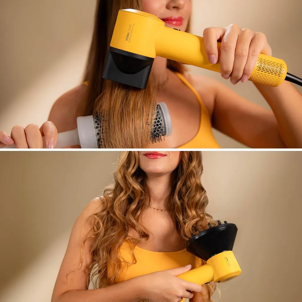 Sèche-Cheveux Cecotec RockStar Style 1500W Jaune spécial Brushing - 8