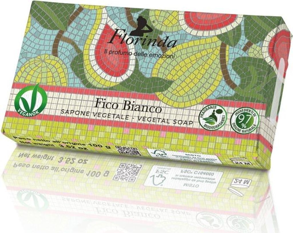 Florinda Pflanzenseife Fico Bianco 100g Produktbild 