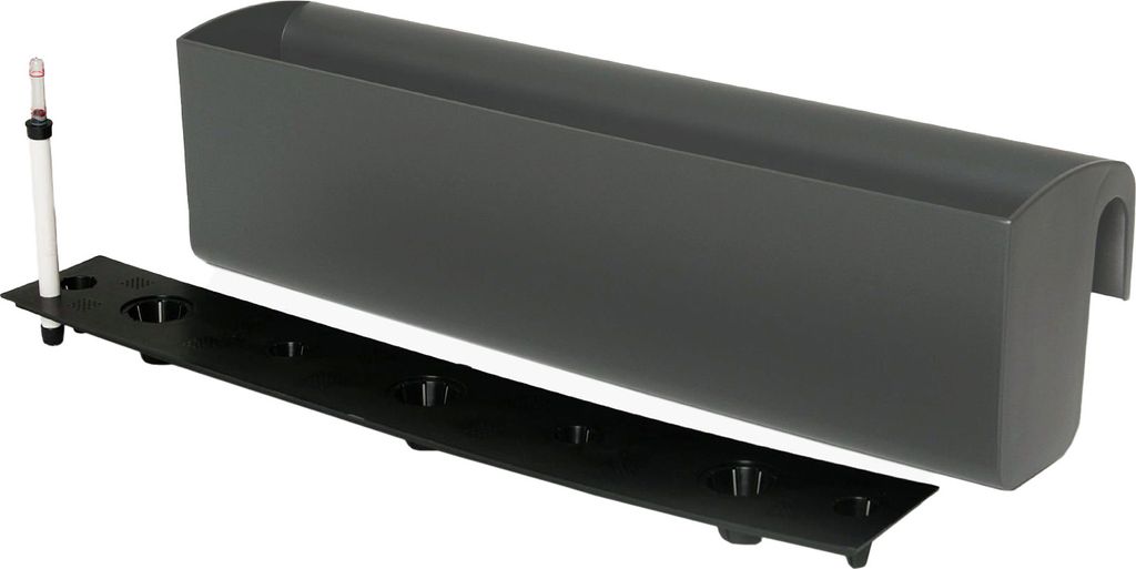 Fioriera da balcone BALKONA CLASSICO in plastica grigio Immagine del prodotto 