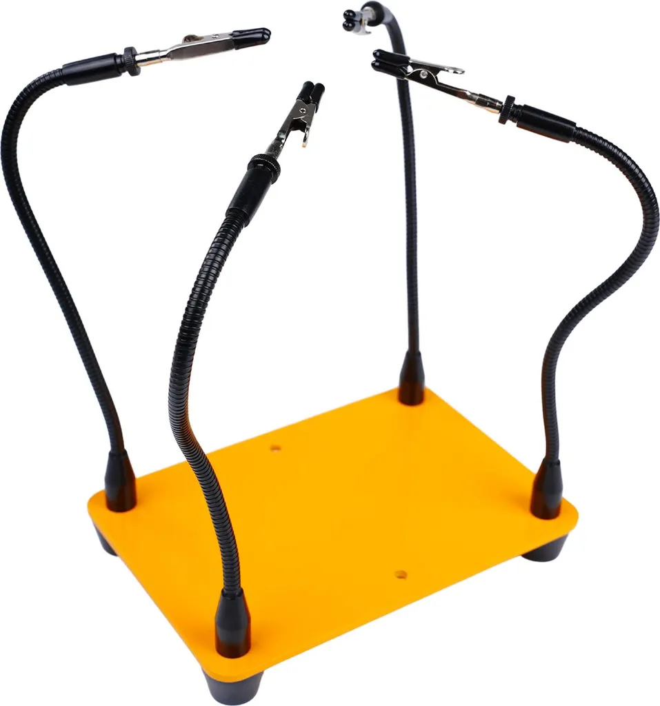 Station soudage 4 bras flexibles Third Hand avec pinces crocodiles