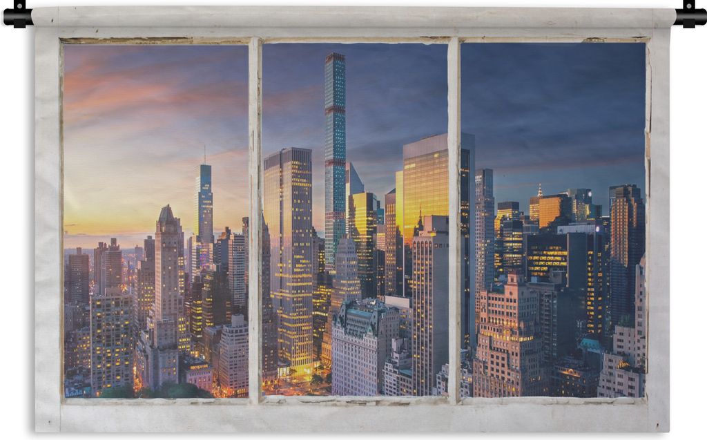 MuchoWow® Wandteppich Wandbehang New York - Aussicht - Produktbild 
