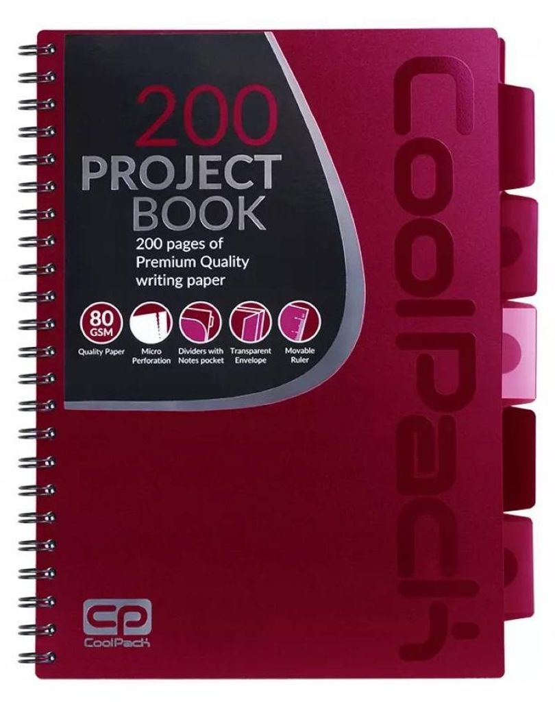 CoolPack 94047CP, Einfarbig, Rot, A4, 200 Blätter, 80 g/m², Produktbild 