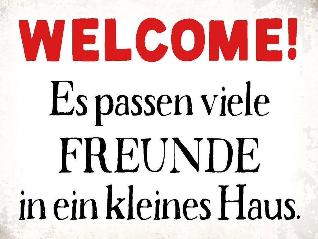 vianmo Holzschild 30x40 cm Welcome viele Freunde Haus