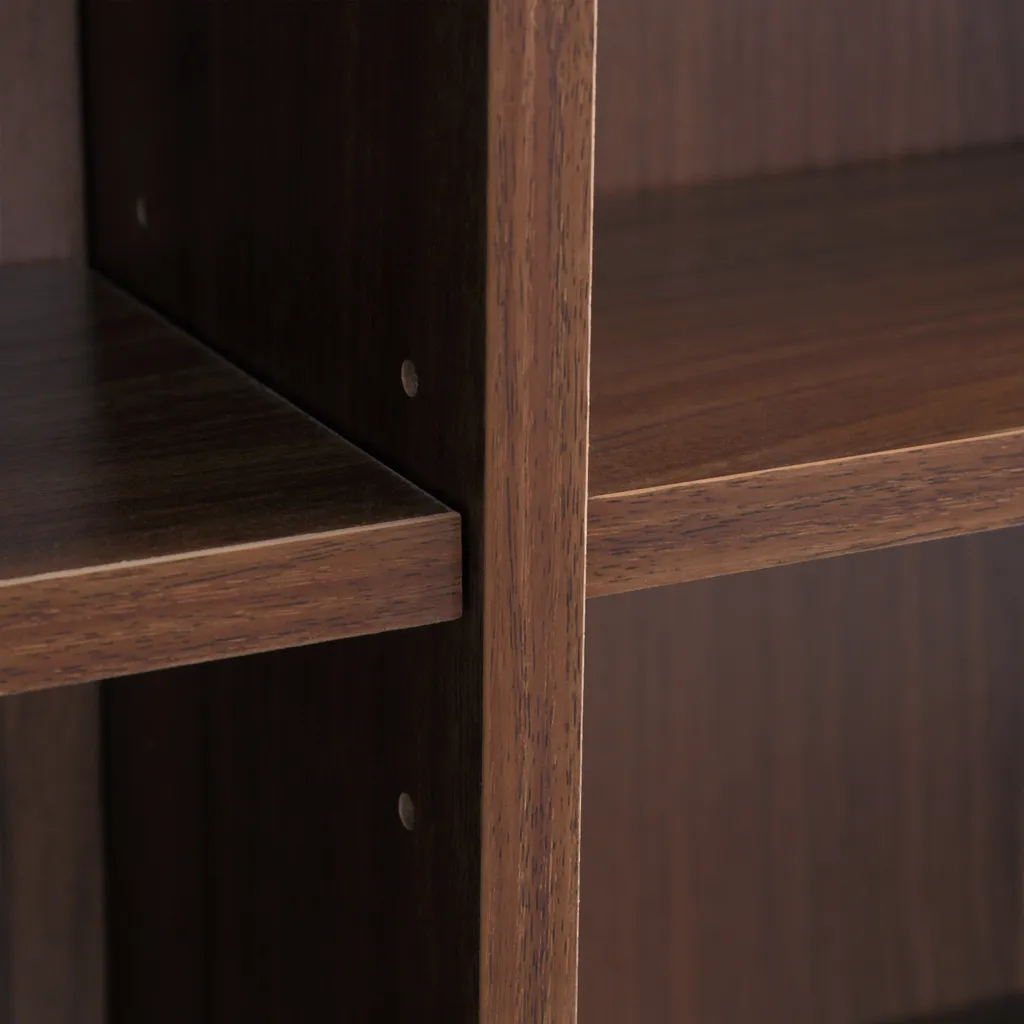 Étagère CD DVD avec 36 Compartiments et Tablettes Réglables Marron - 7