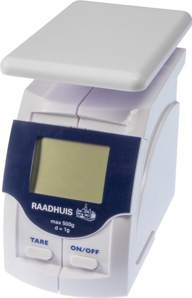 RAADHUIS Briefwaage digital Tragkraft: 500 g weiß / blau