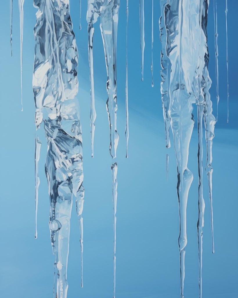 Plakat 40x50cm Kristall-Eiszapfen