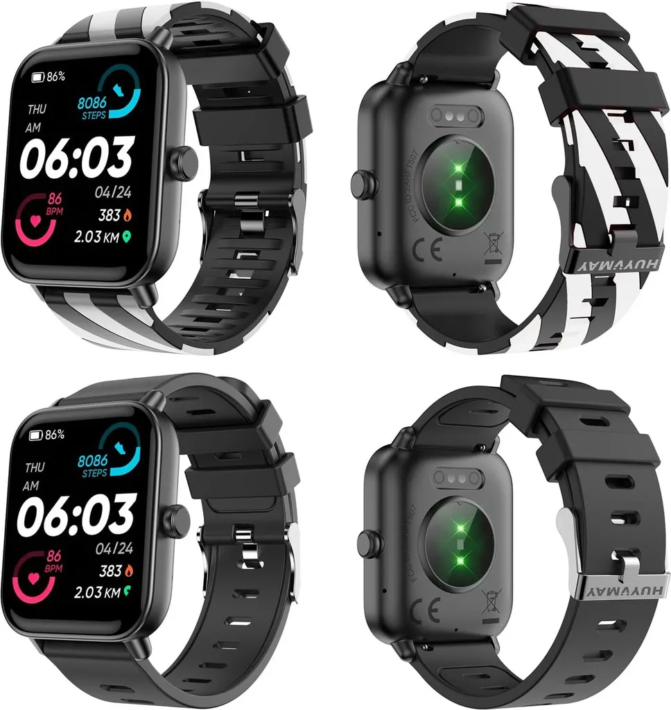 Smartwatch per donne uomini, IP68 impermeabile Alexa integrato, orologio da polso con 100 modalità sportive cardiofrequenzimetro pedometro Android IOS