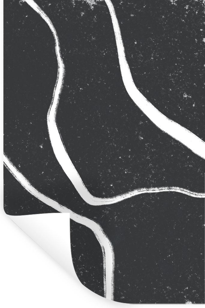 MuchoWow Wandtattoo Wandsticker Wandaufkleber Linie - Minimalismus - Gestaltung 60x90 cm Selbstklebend und Repositionierbar - Sticker - Dekorfolie