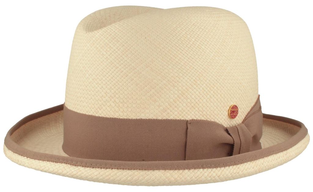Mayser sommerlicher Homburg aus Panamastroh, wasserabweisend und UV Schutz, beige, Gr. 57/M