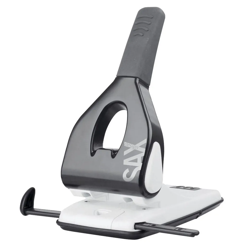 Perforeuse de Bureau Professionnelle SAX 618 - Noir avec Centrage Net