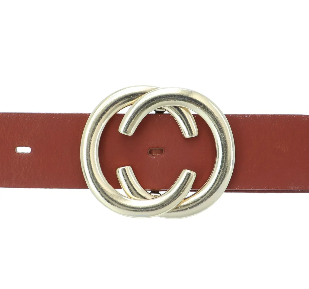 Vanzetti Chain Reaction Cintura Donna 30mm Pelle Cognac W100 Trendy - 2