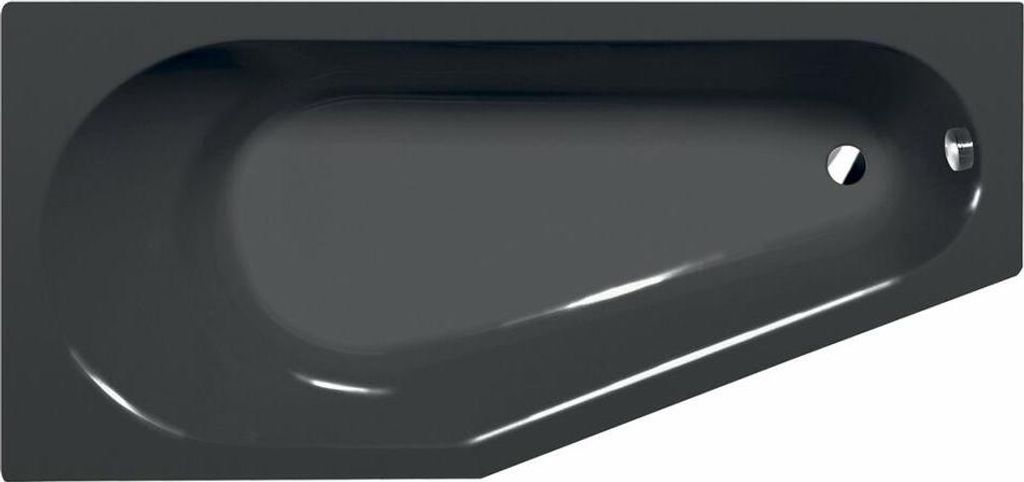 TIGRA L asymmetrische Badewanne 170x80x46cm, links, dunkelgrau