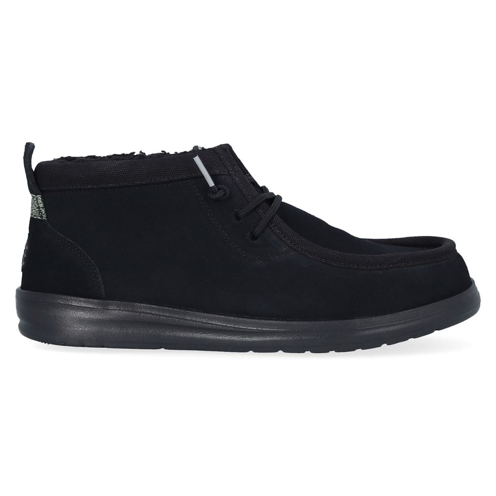 Hey Dude Wally Mid Veterschoenen Hoog - Zwart - Maat 47