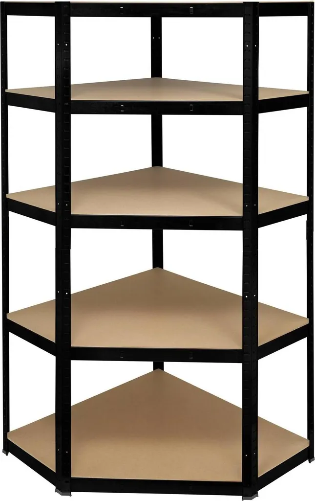 Organiseur d'angle 70x70x180cm, Étagère Garage 175kg pour Outils Lourds