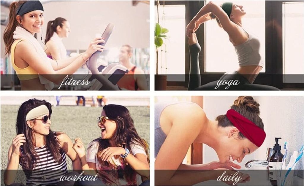 Tibapla 6 Stirnbänder Für Damen – Weich, Elastisch, Für Sport, Yoga & Alltag, Gemustert
