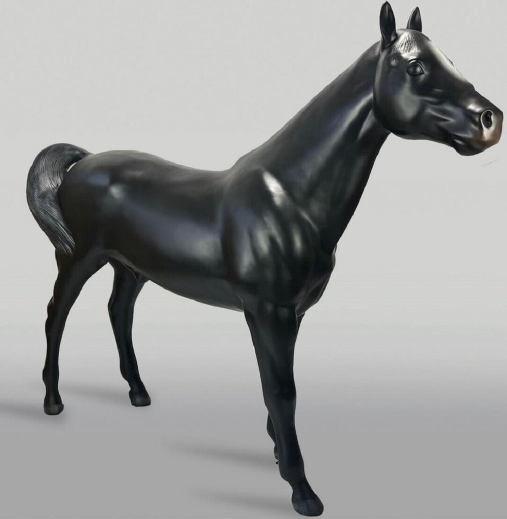 Casa Padrino XXL Deko Skulptur Pferd Schwarz 245 cm - Produktbild 