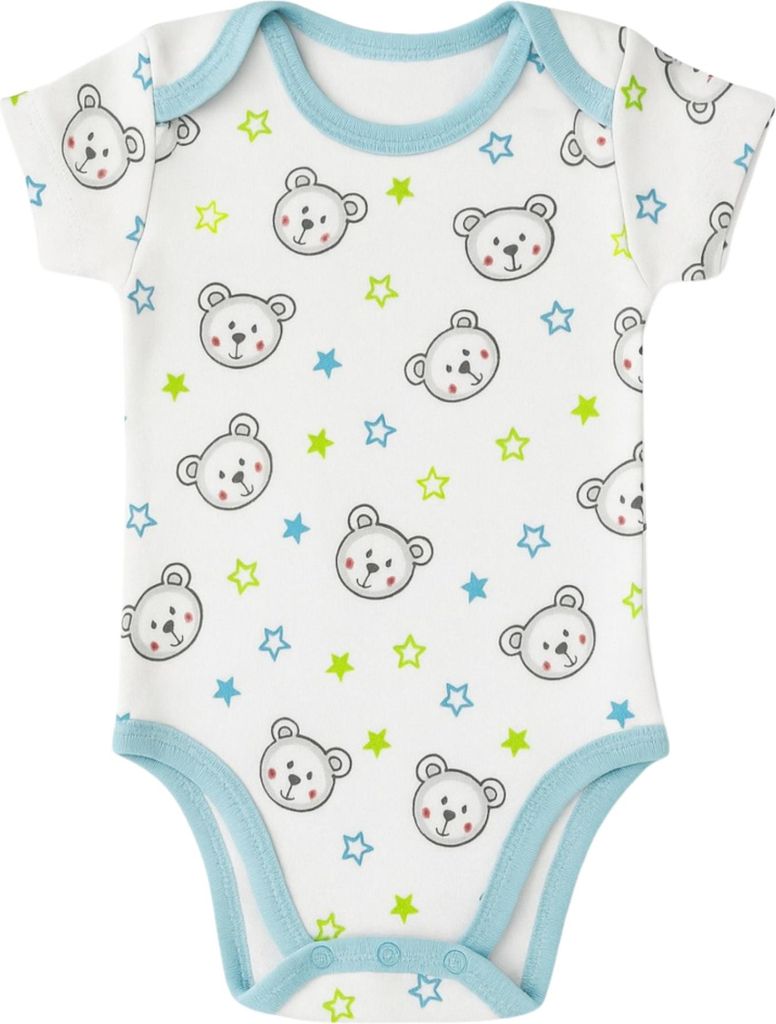 Kurzarm-Body "Little Bird" Turquoise 74 Maxte