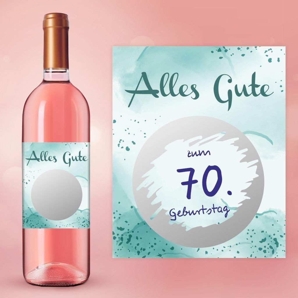 AUFKLEBER SET - Alles Gute - Rubbelsticker Silber - zum selber beschriften