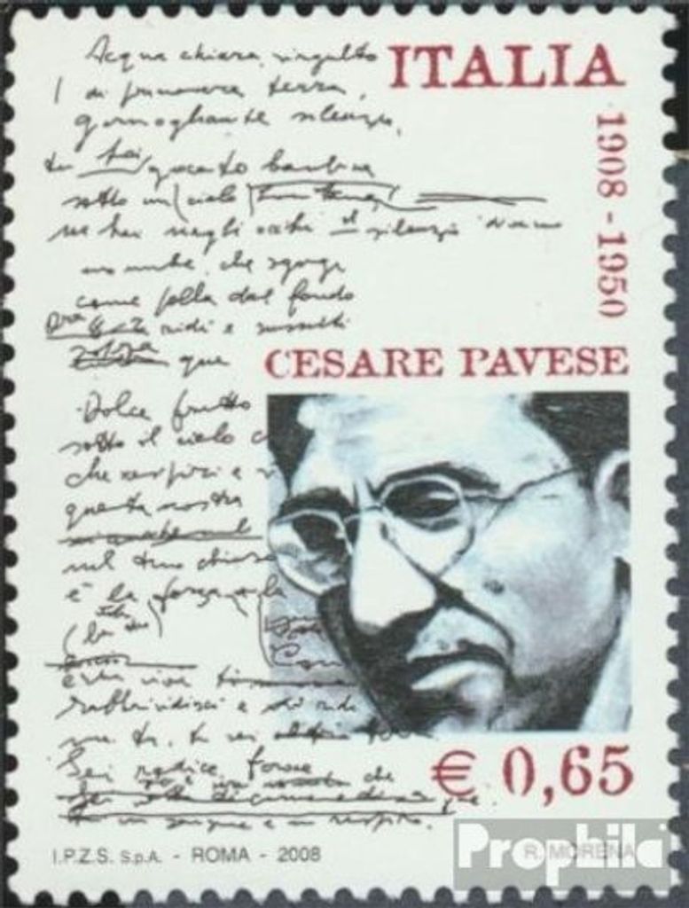Briefmarken Italien 2008 Mi 3265 (kompl.Ausg.) postfrisch Cesare Pavese