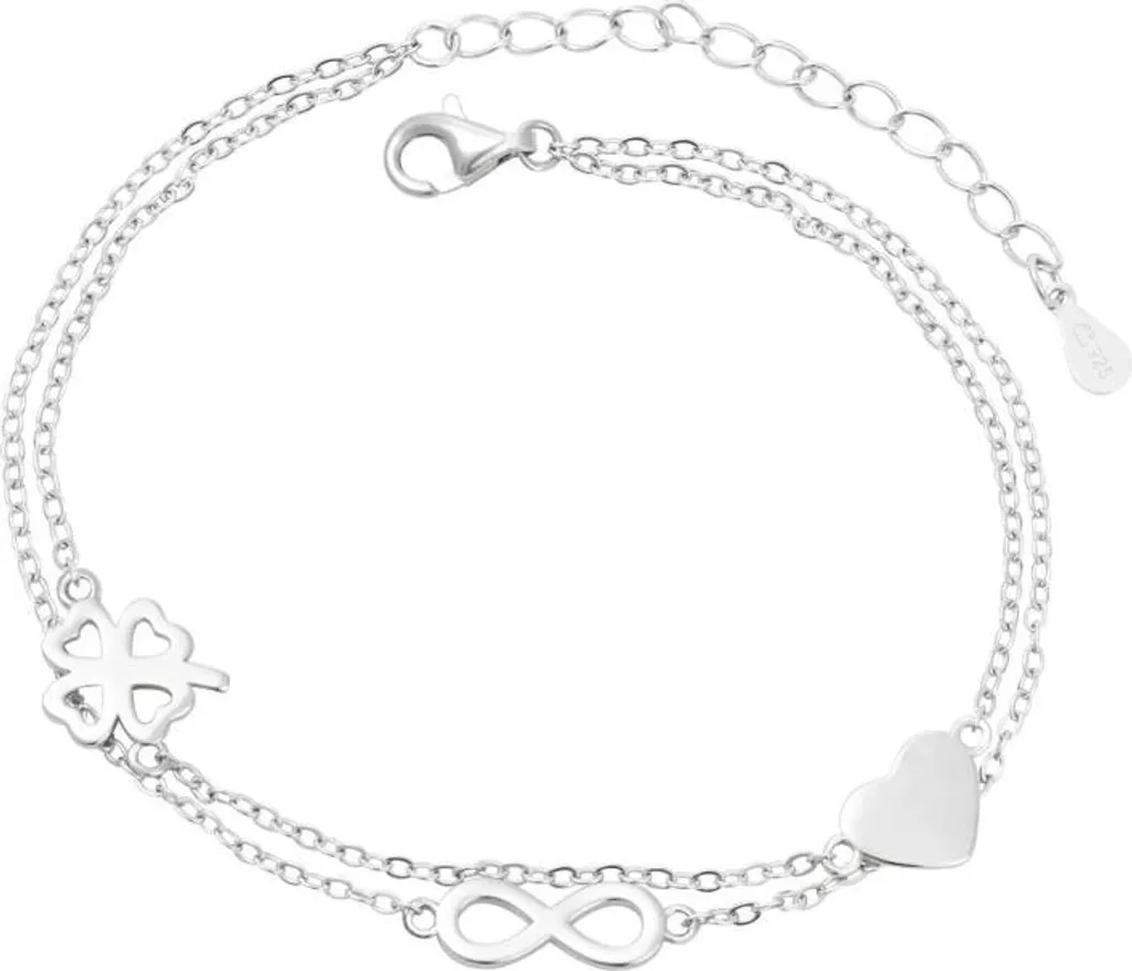 Double bracelet en argent pour beignet AGB749/21 - Bijou authentique