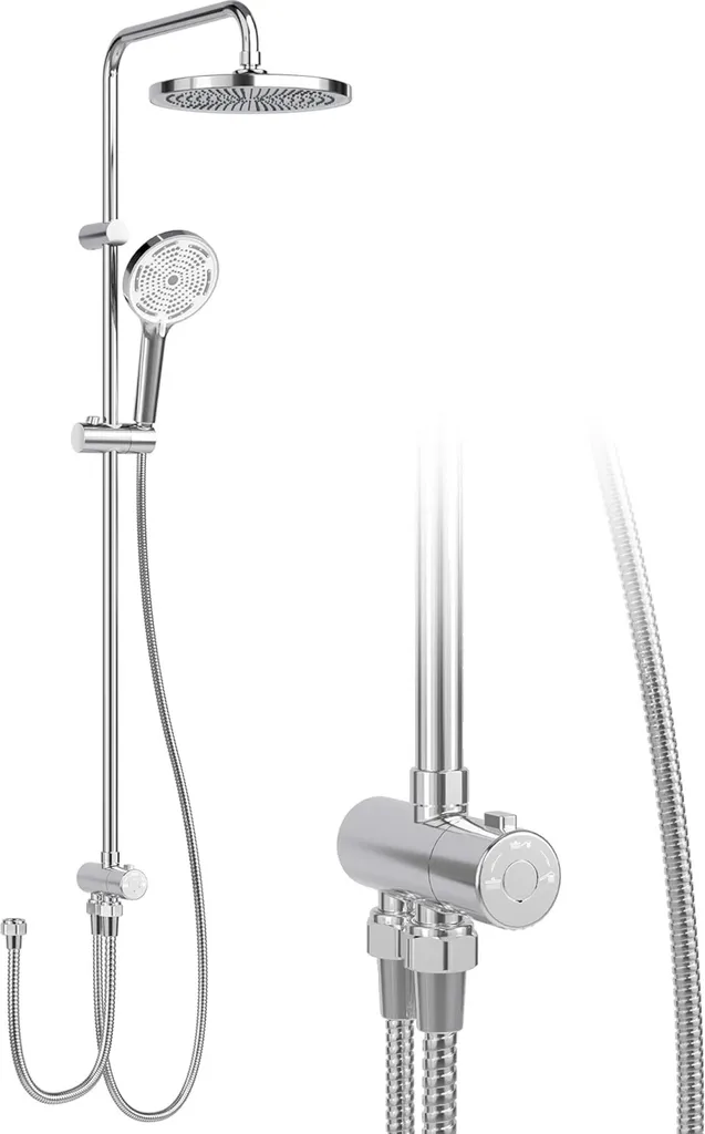 Sistema Doccia Luxury Acciaio Inox - Pioggia d'Argento per il Bagno