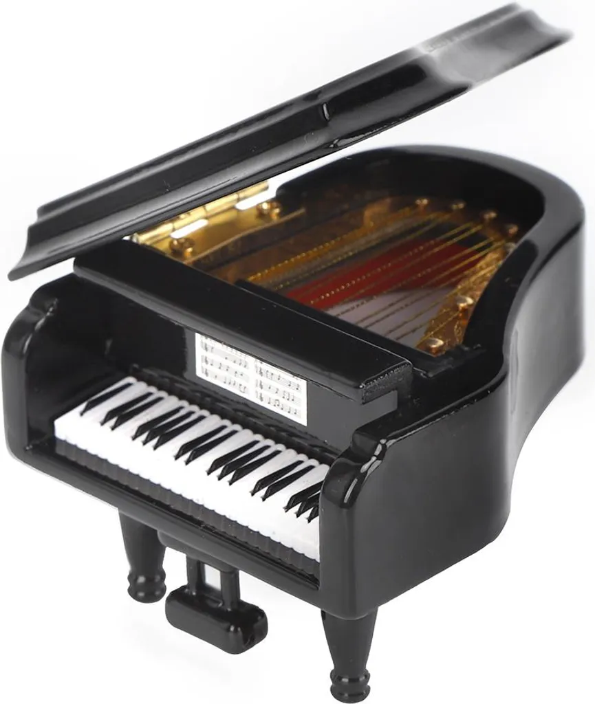 Piano miniature en bois de tilleul - Maquette instrument de musique 10cm