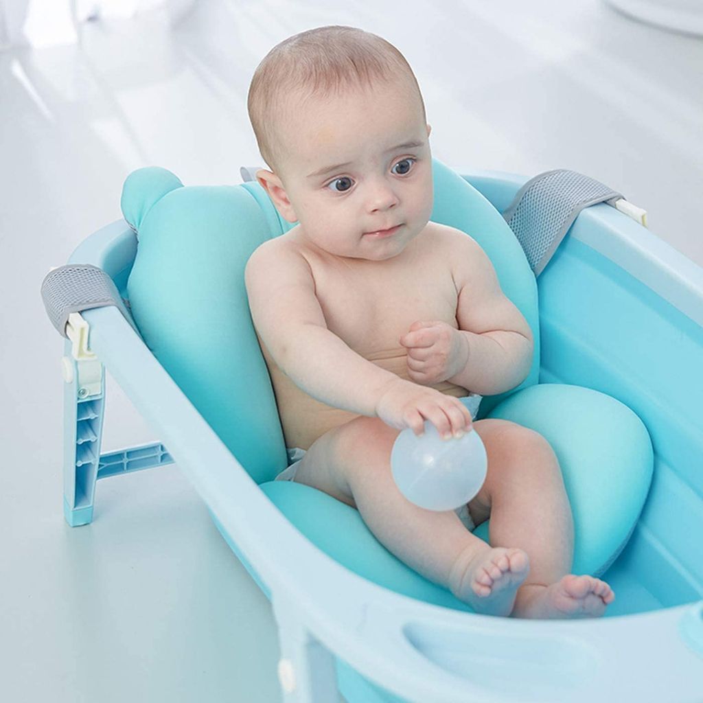 Baby Badewanne Kissen Pad Duschmatte Badkissen faltbare Duschunterlage Badesitz 