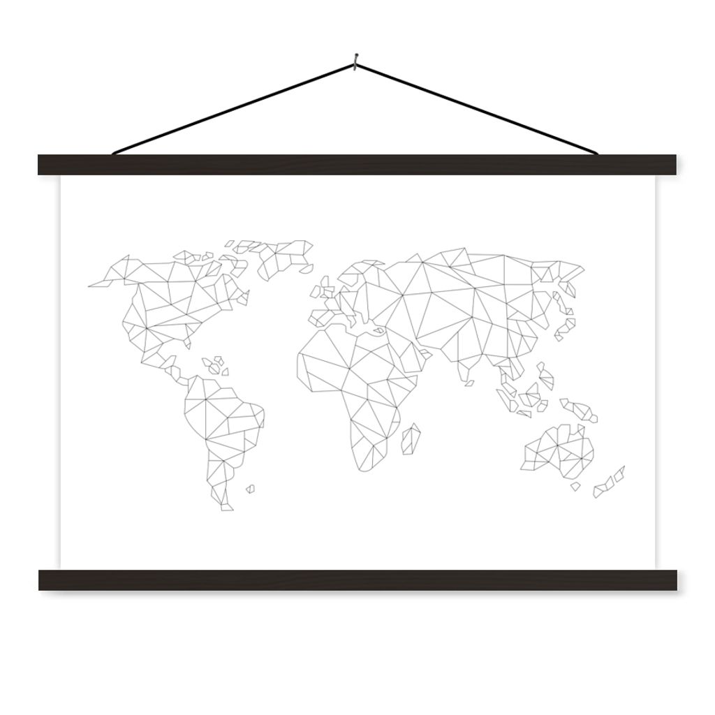 MuchoWow® Textilný plagát - Mapa sveta - Jednoduchá - Obrázok produktu 
