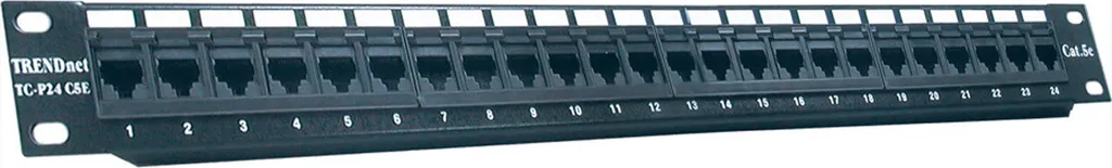 Panneau de Brassage TrendNet TC-P24C5E Cat5e 24 Ports RJ45 Unshielded 19"