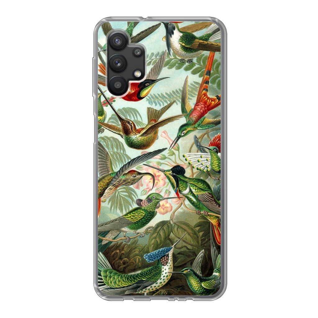 MuchoWow Handyhülle Schutzhülle Hülle für Samsung Galaxy A32 5G Trochilidae - Alte Meister - Kunst Silikon Softcase Handy Hülle - Softcase