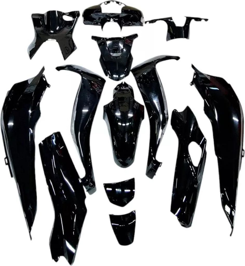 Kit Carene TNT 13 Pezzi Nero Lucido per Honda SH Immagine del prodotto 