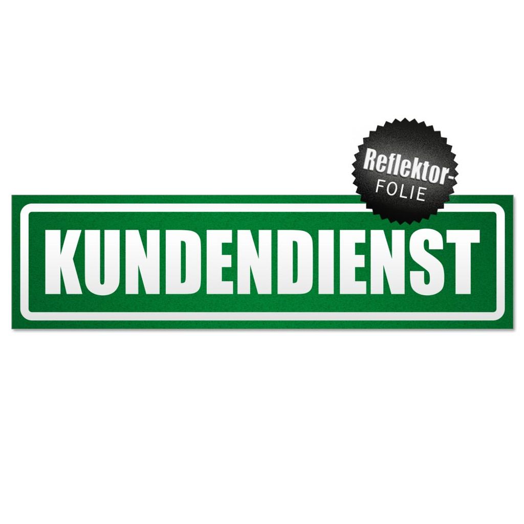 Kundendienst invertiert Magnetschild Schild magnetisch