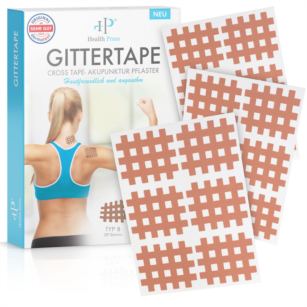 Health Press® Gittertape Cross Tape – Größe Typ B 120 Stück Produktbild 
