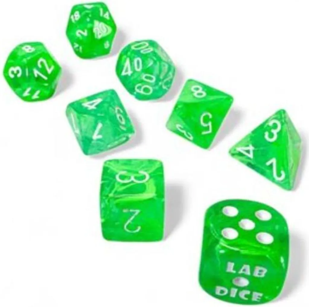 Set de 7 Dés Polyédriques Nebula Gélatineux Blanc pour Jeux de Rôle - 2
