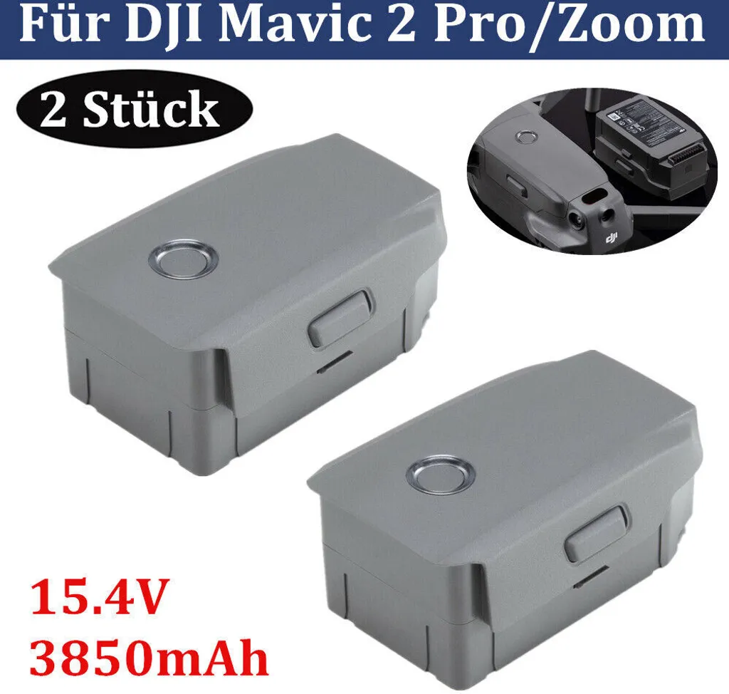 Évitez les Vols Courts : 2 Batteries 3850mAh pour DJI Mavic 2 Pro Zoom