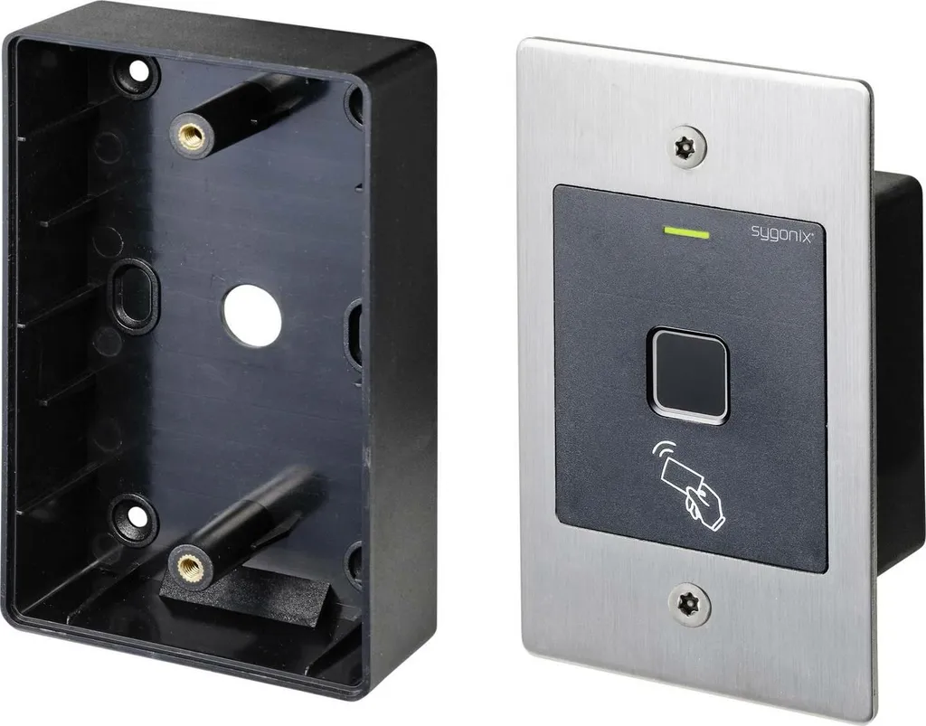 Lecteur de badge RFID et empreinte digitale encastrable Sygonix 12V
