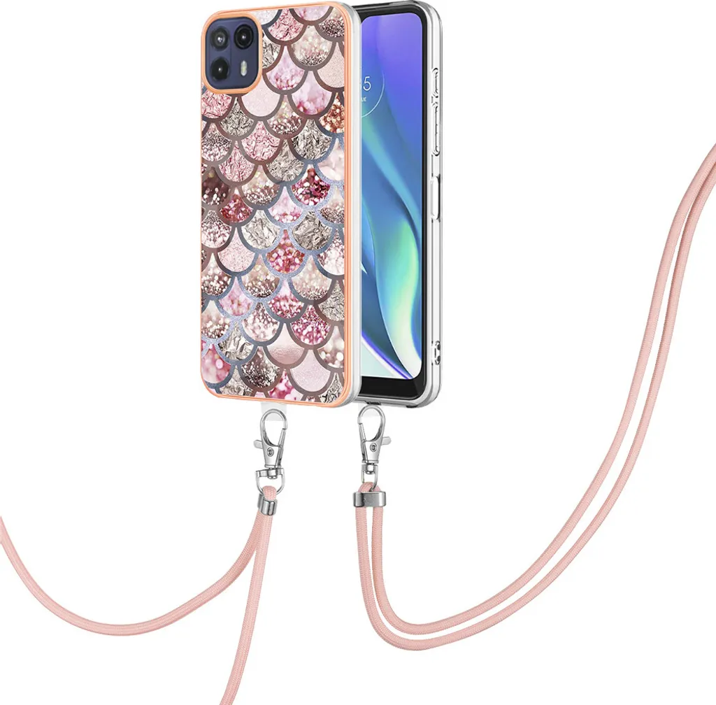Cover TPU per Motorola Moto G50 5G - Cinturino Regolabile Colore Coffee