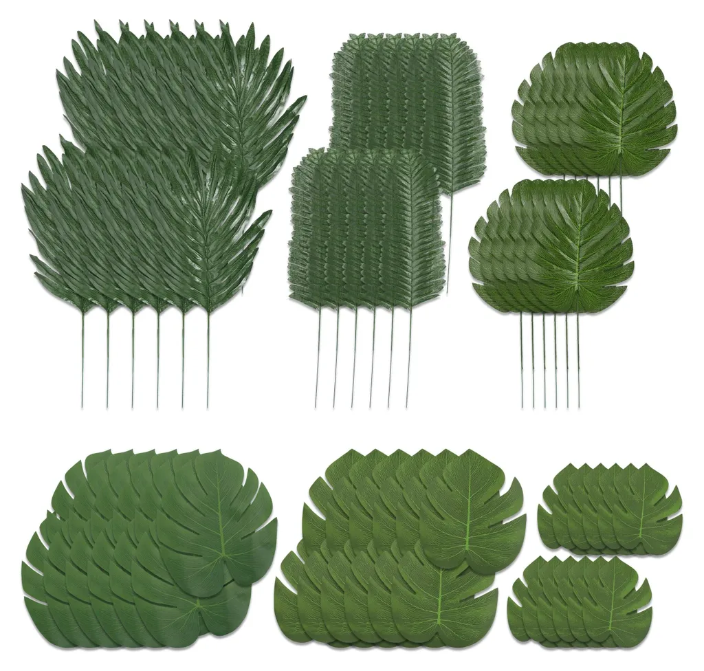 Plantes Artificielles Tropicales Monstera et Fougère pour Déco Fête