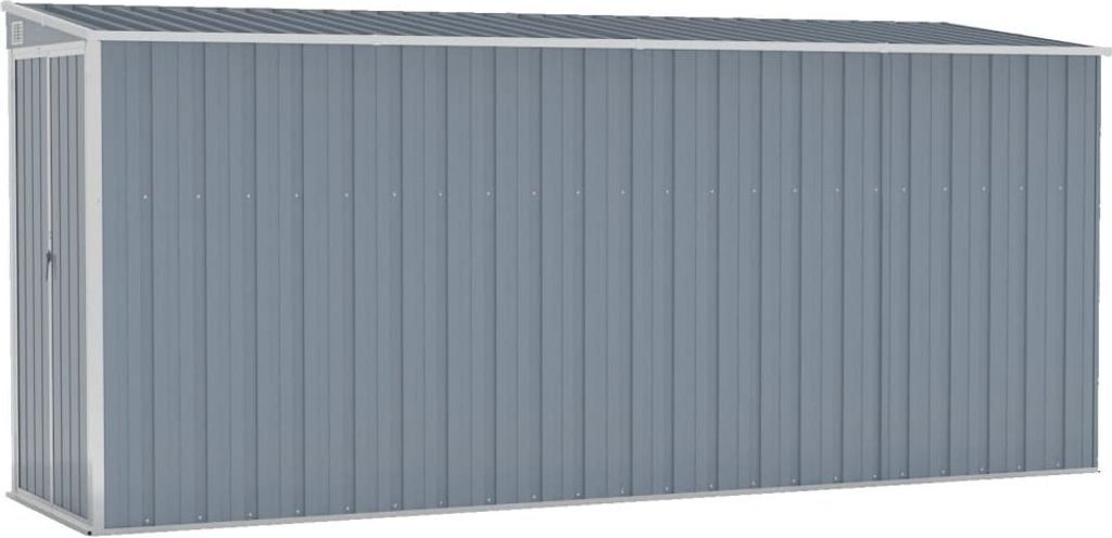 vidaXL Dołączona szopa Szara 118x382x178 cm Stal ocynkowana Zdjęcie produktu 