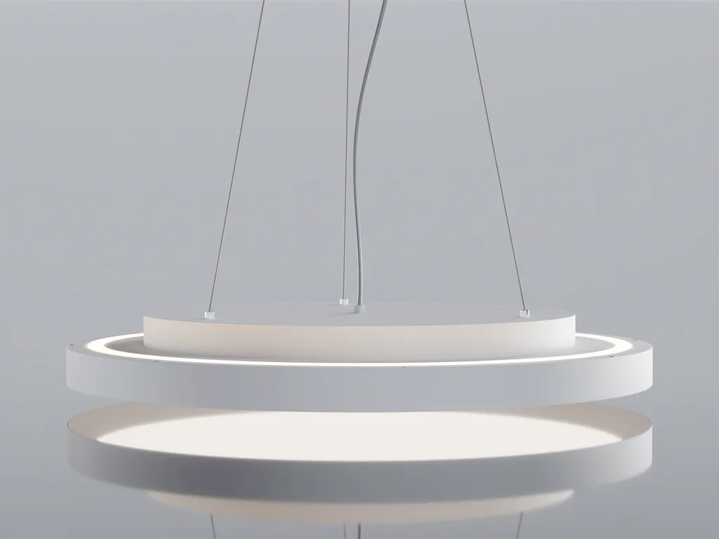 Lustre Suspension LED Circulaire MOON Design Moderne 2CCT Noir Ø 40cm - 4