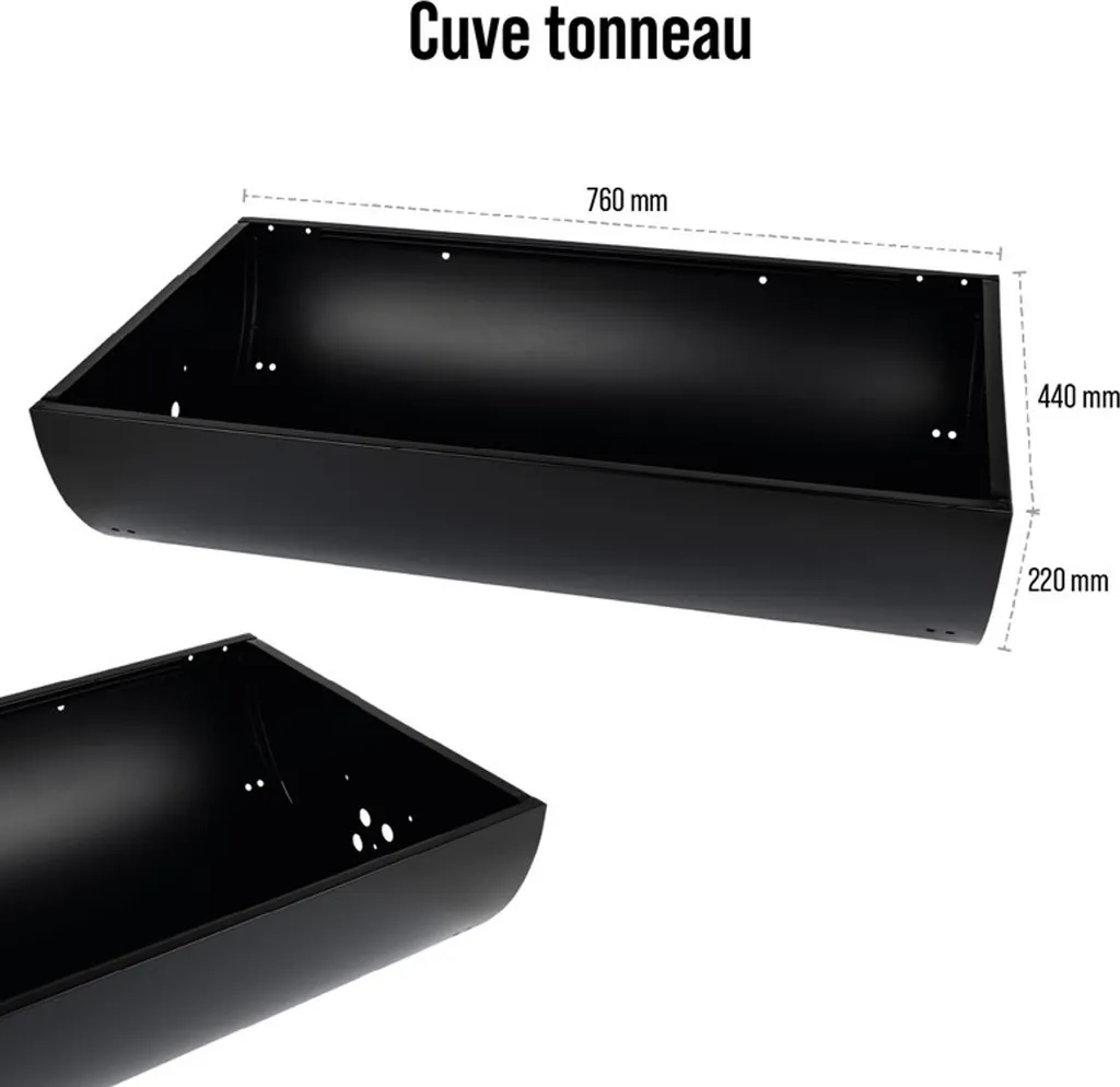 Grande cuve tonneau pour bassin de jardin ou jardinière rustique 150L